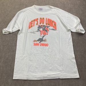 Vintage Poly Tee’s 1989 San Diego Shirt Size XL Short Sleeve Shark Lunch